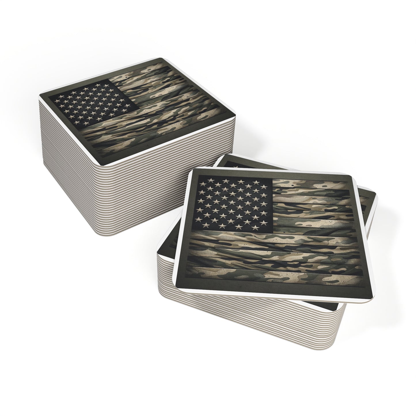 Subdued American Flag Inspired Coasters (50, 100 pcs)