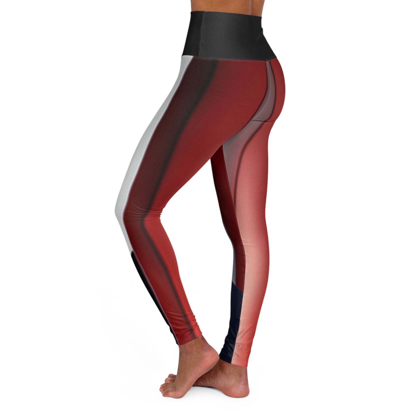 American Flag Inspired High Waisted Yoga Leggings (AOP)