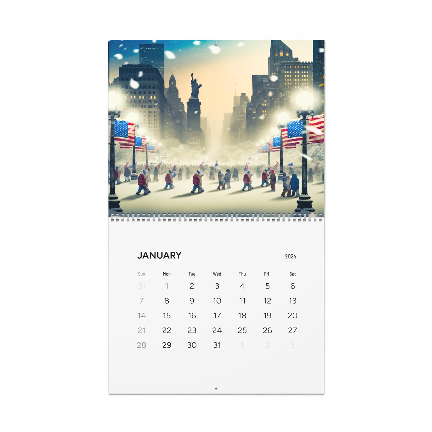 2024 Seasonal Patriot's Wall Calendar