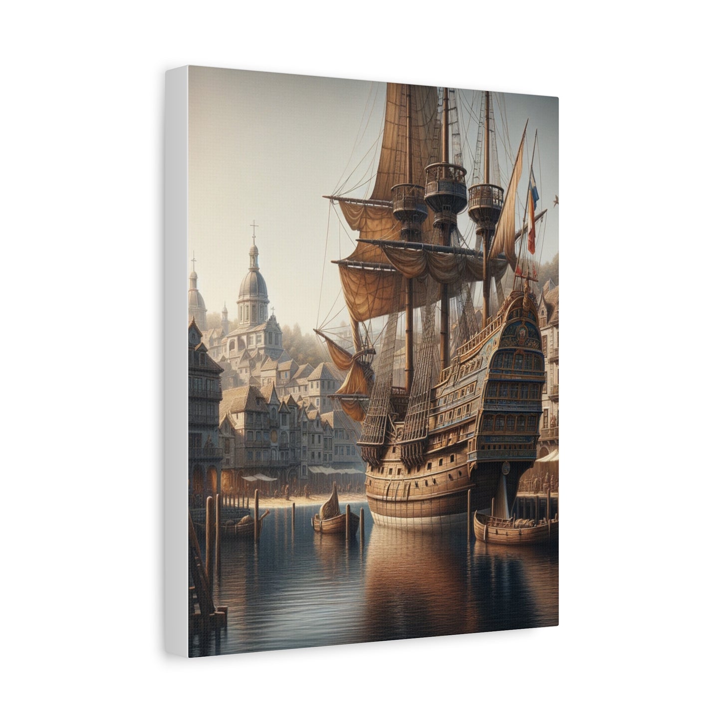 Midieval Harbor Series Canvas Art