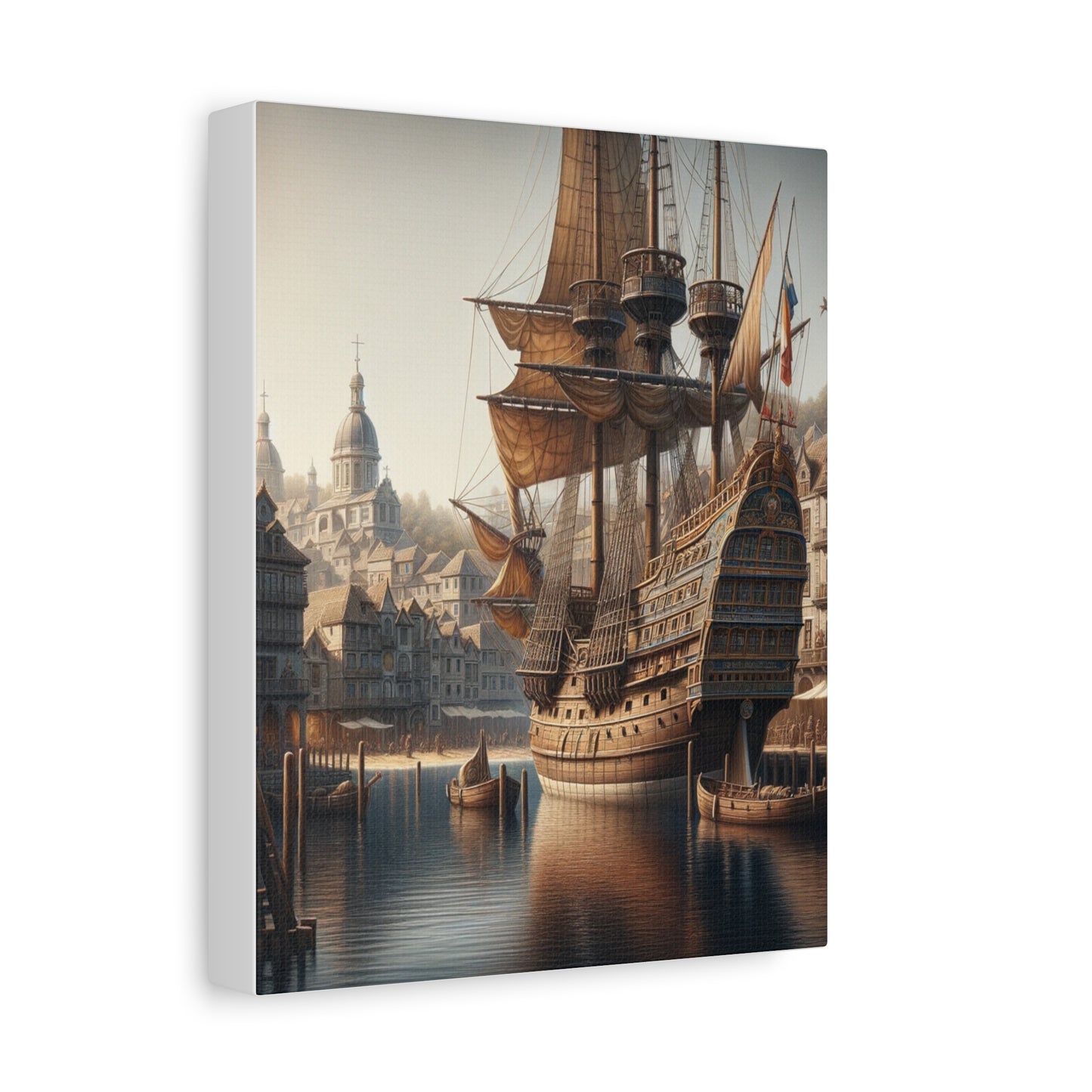 Midieval Harbor Series Canvas Art