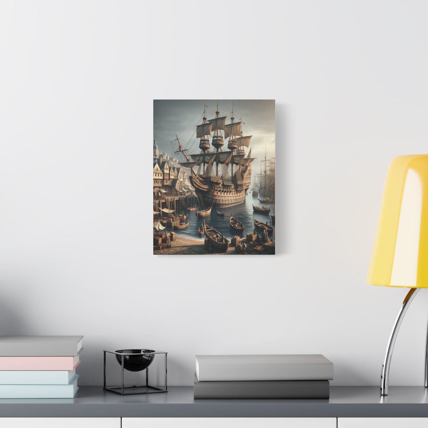 Midieval Harbor Series Canvas Art