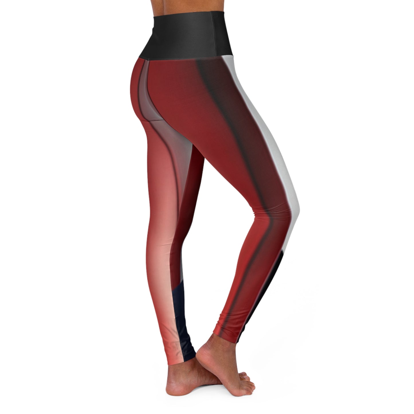 American Flag Inspired High Waisted Yoga Leggings (AOP)