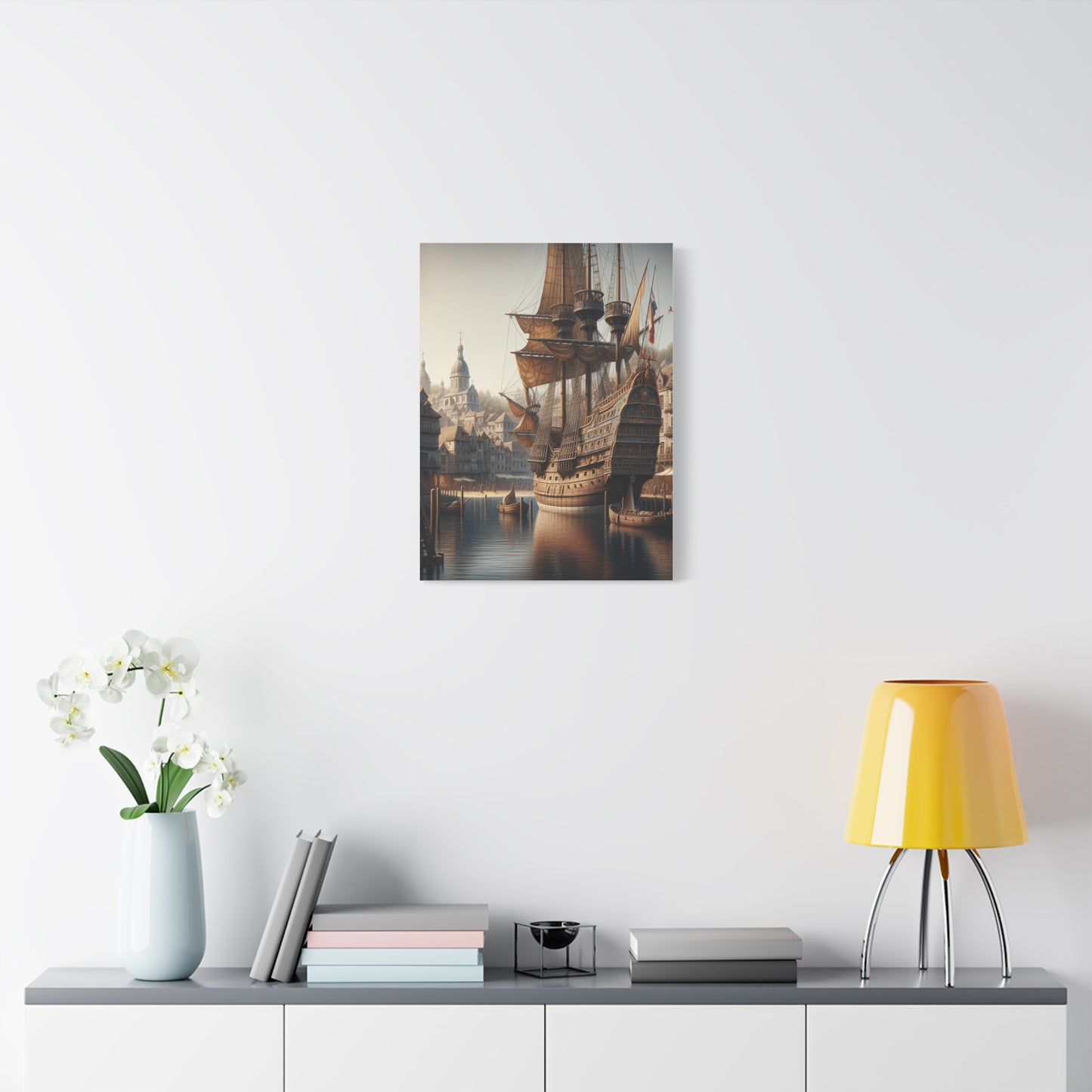 Midieval Harbor Series Canvas Art