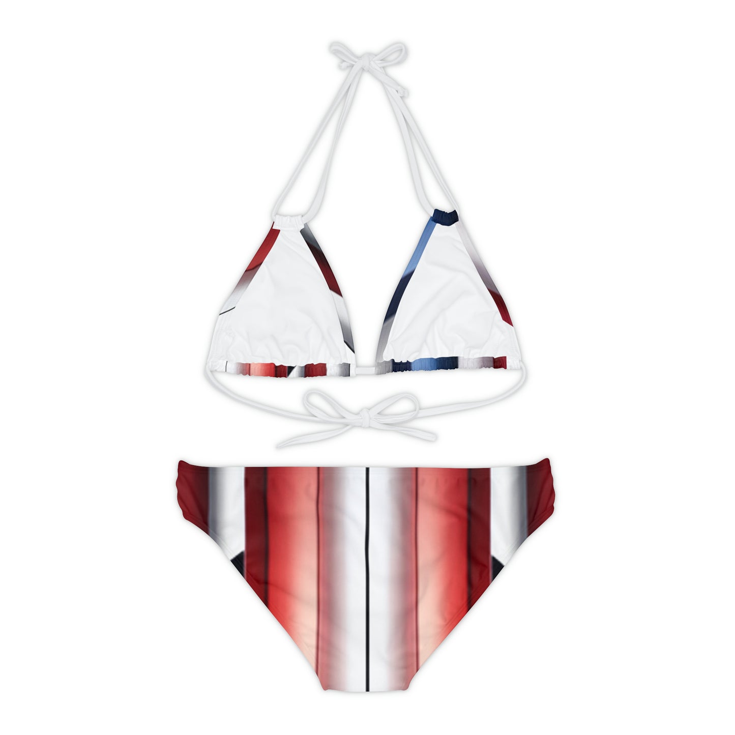 American Flag Inspired Strappy Bikini Set (AOP)