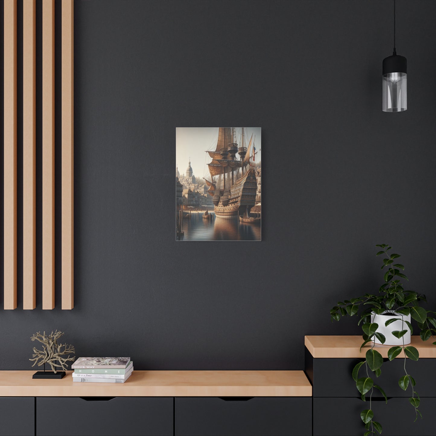 Midieval Harbor Series Canvas Art