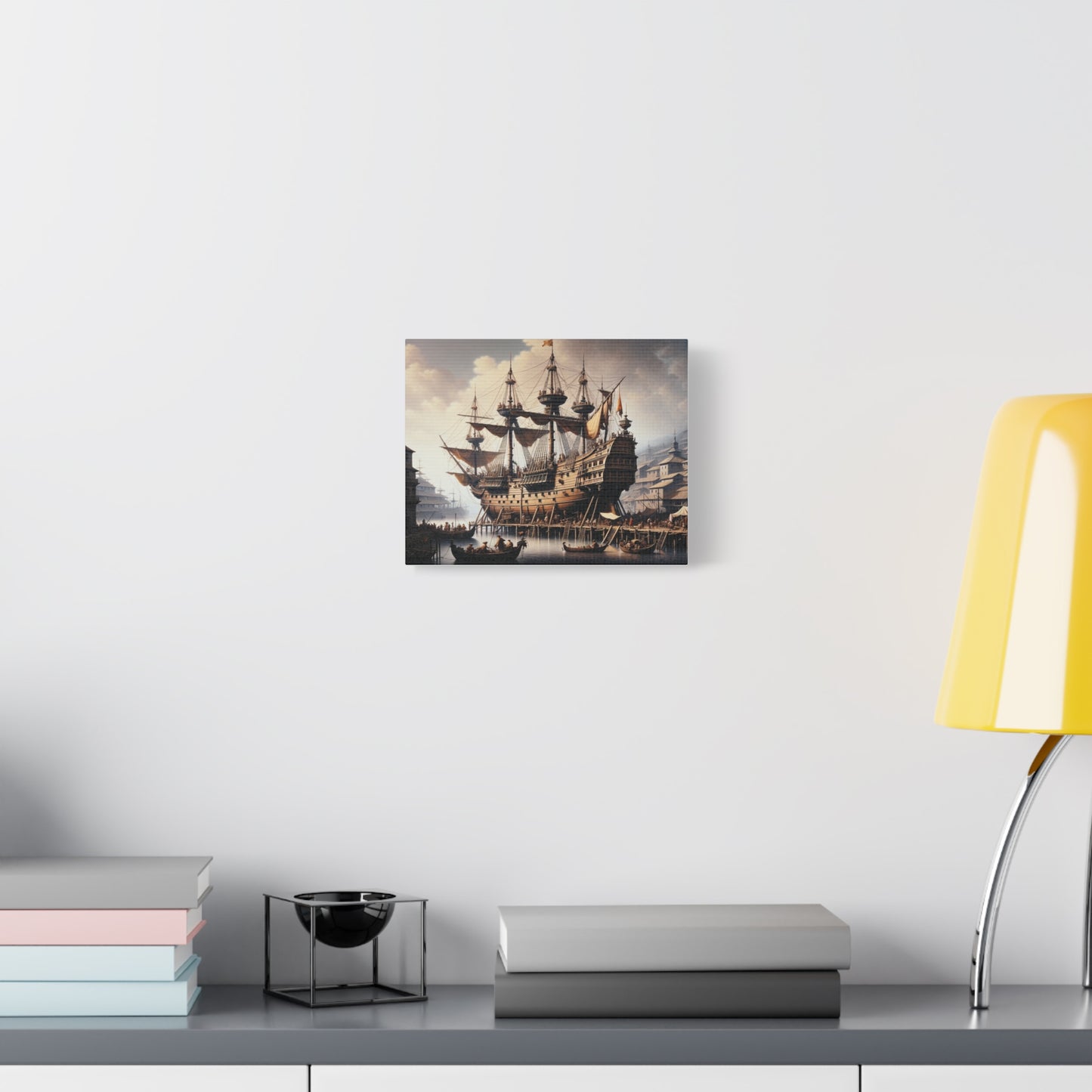 Midieval Harbor Series Canvas Art