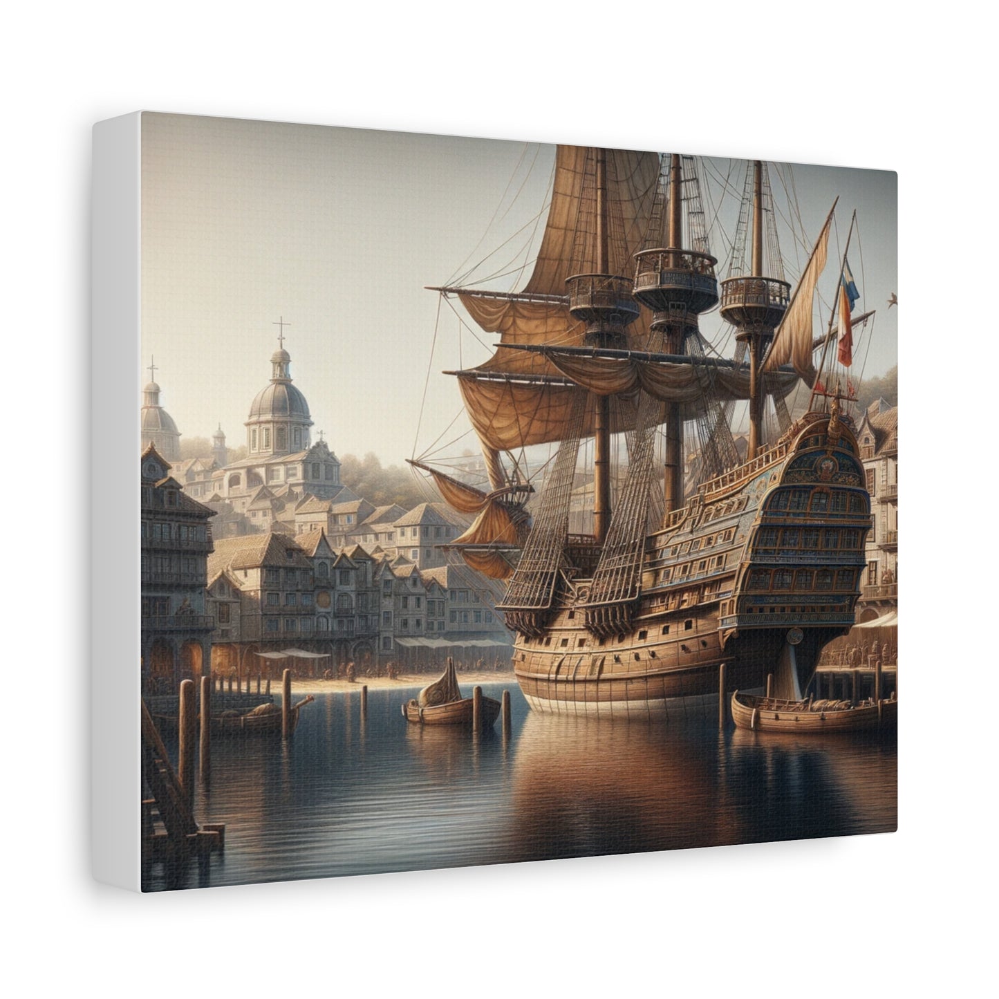 Midieval Harbor Series Canvas Art