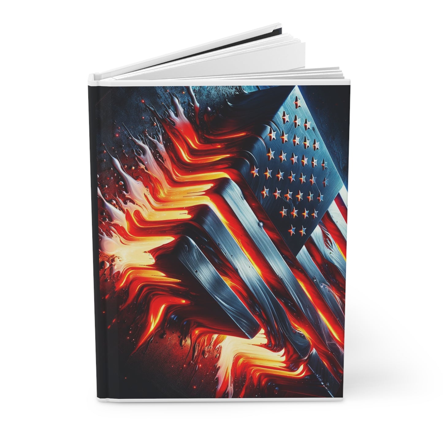 American Flag Inspired Molten Hardcover Journal Matte