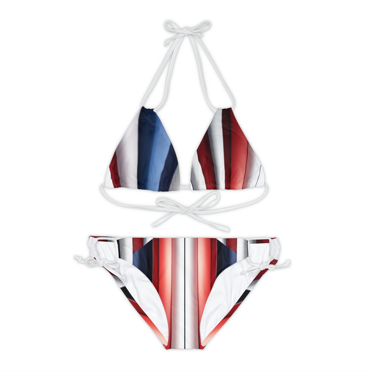 American Flag Inspired Strappy Bikini Set (AOP)