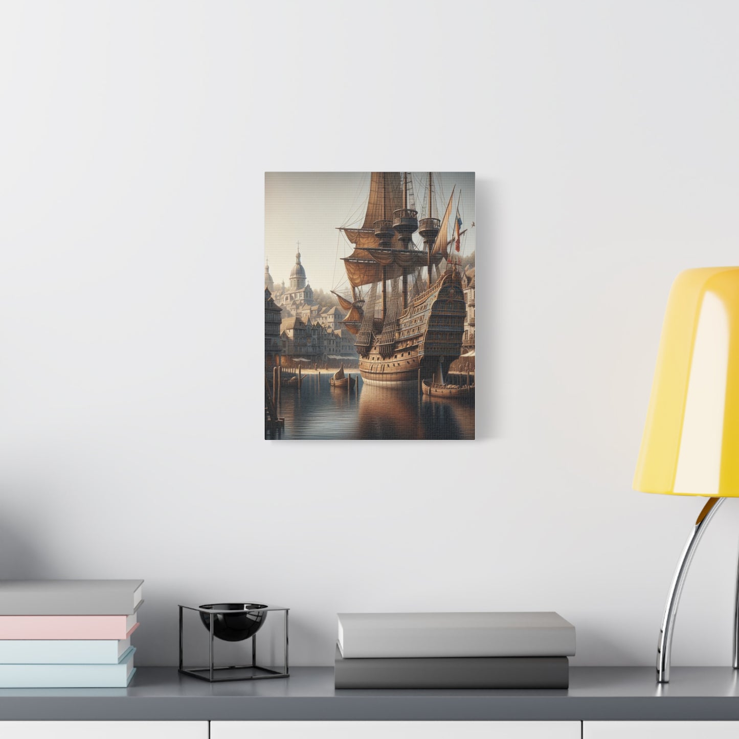 Midieval Harbor Series Canvas Art