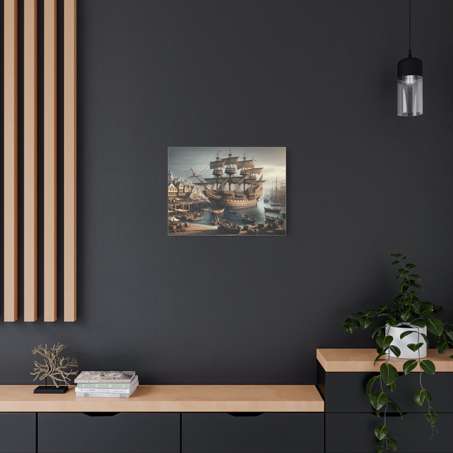 Midieval Harbor Series Canvas Art