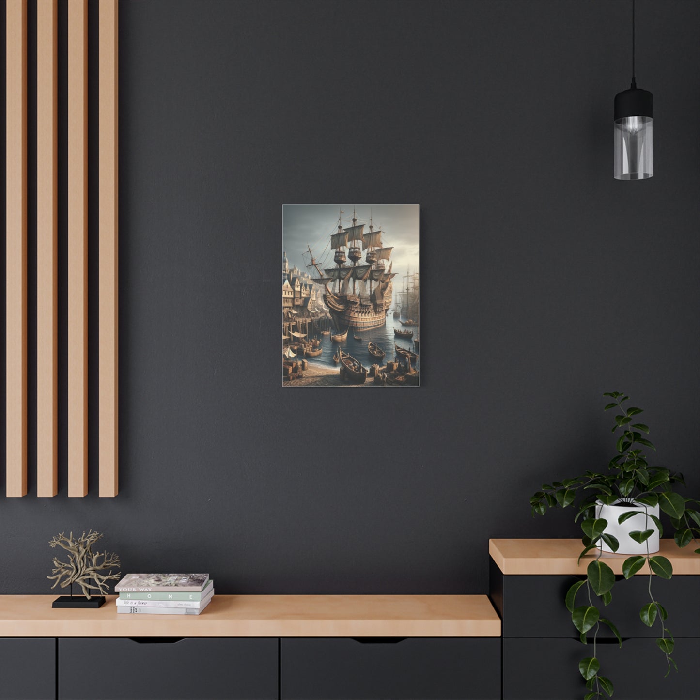 Midieval Harbor Series Canvas Art