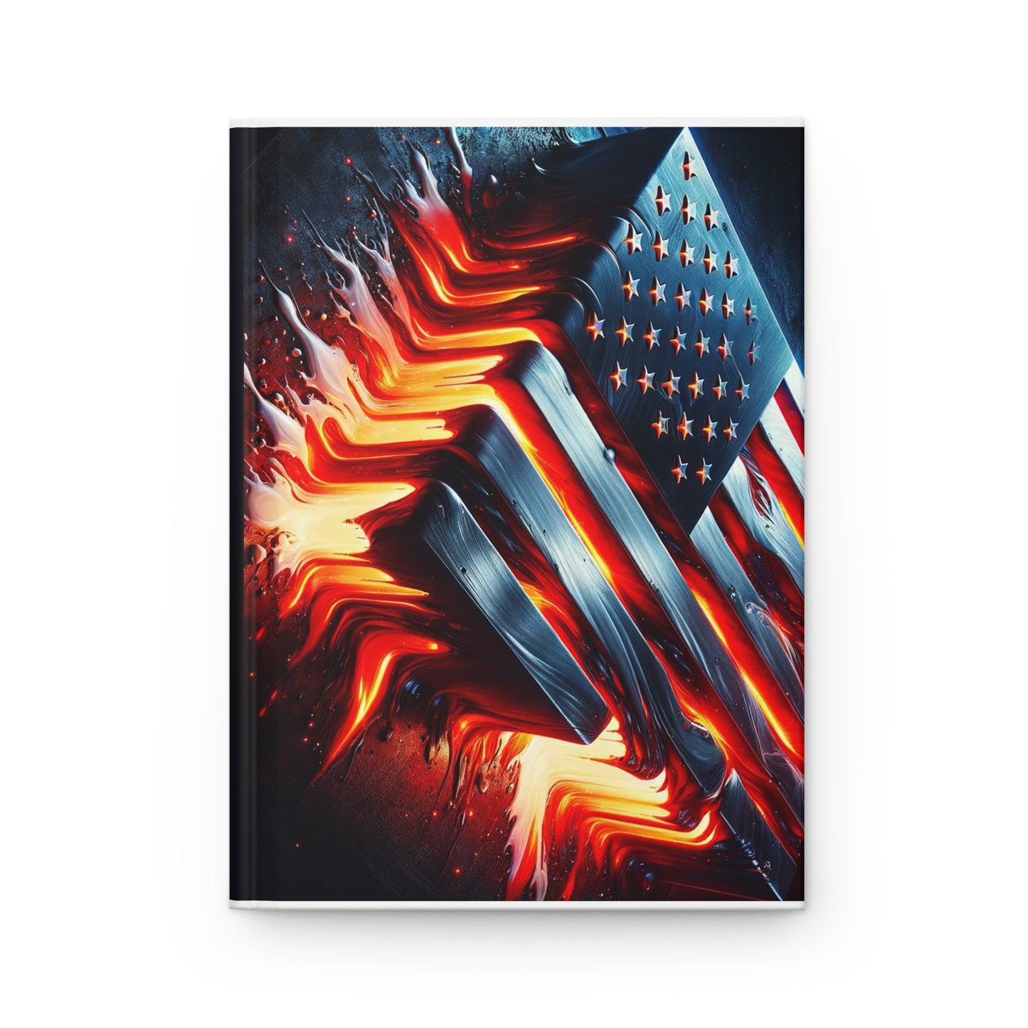 American Flag Inspired Molten Hardcover Journal Matte