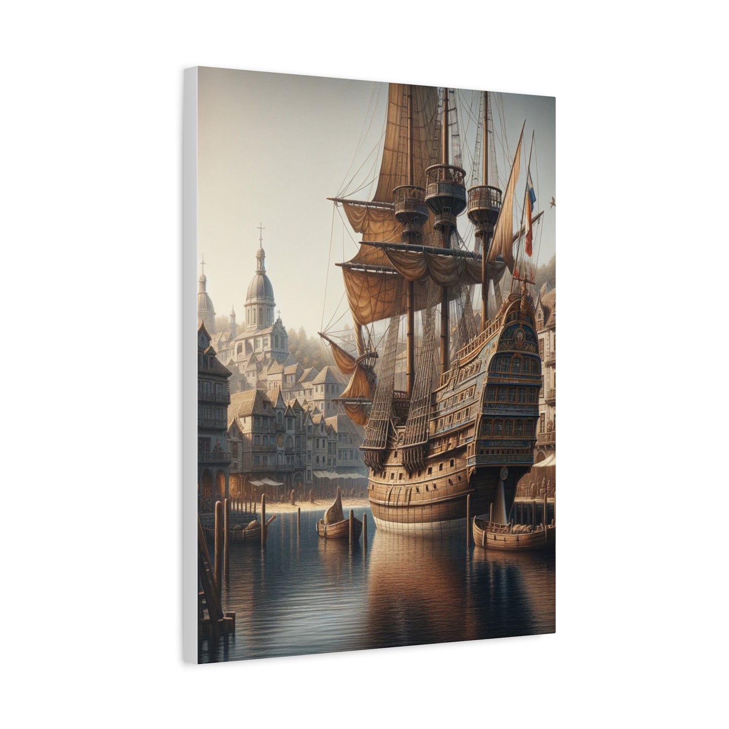 Midieval Harbor Series Canvas Art