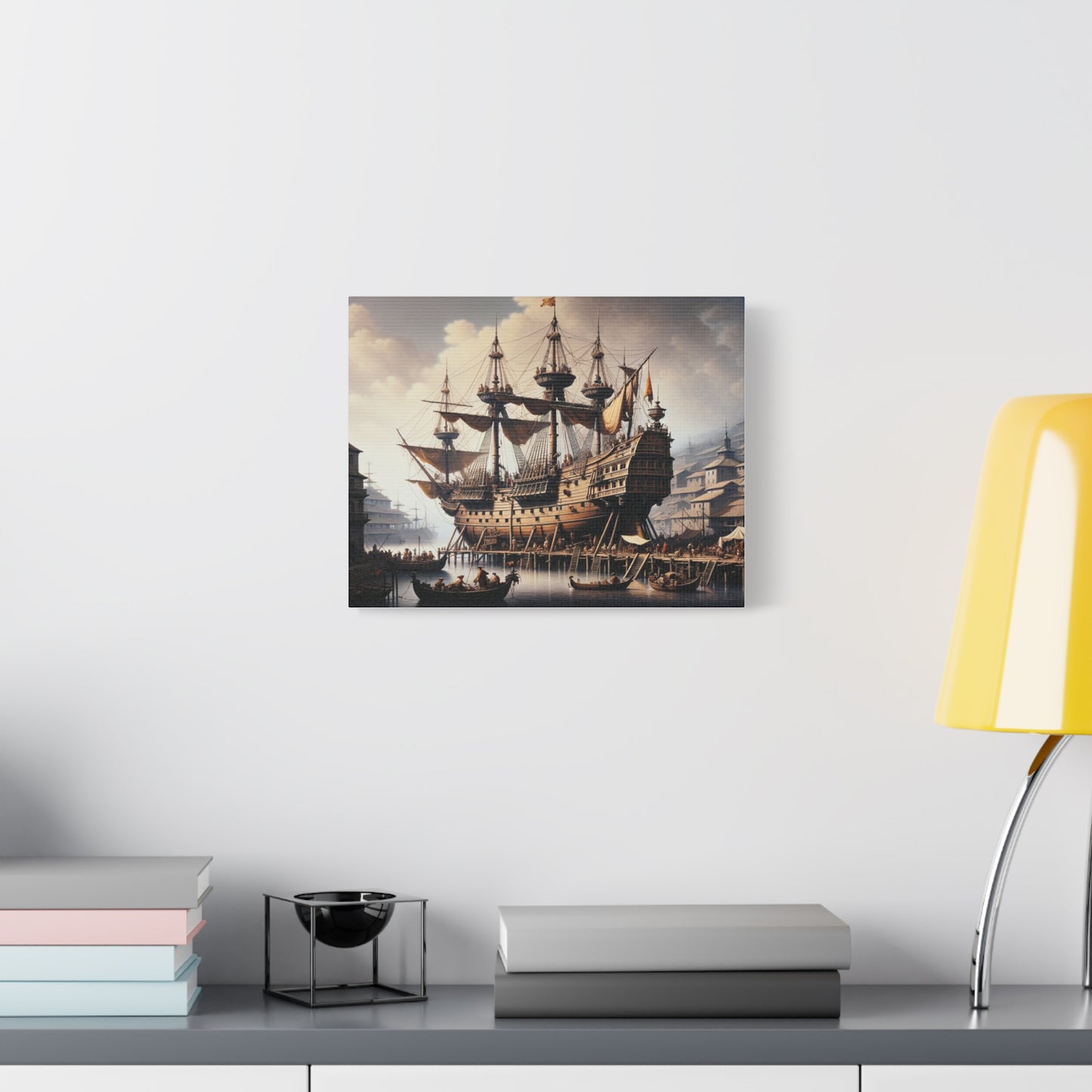 Midieval Harbor Series Canvas Art