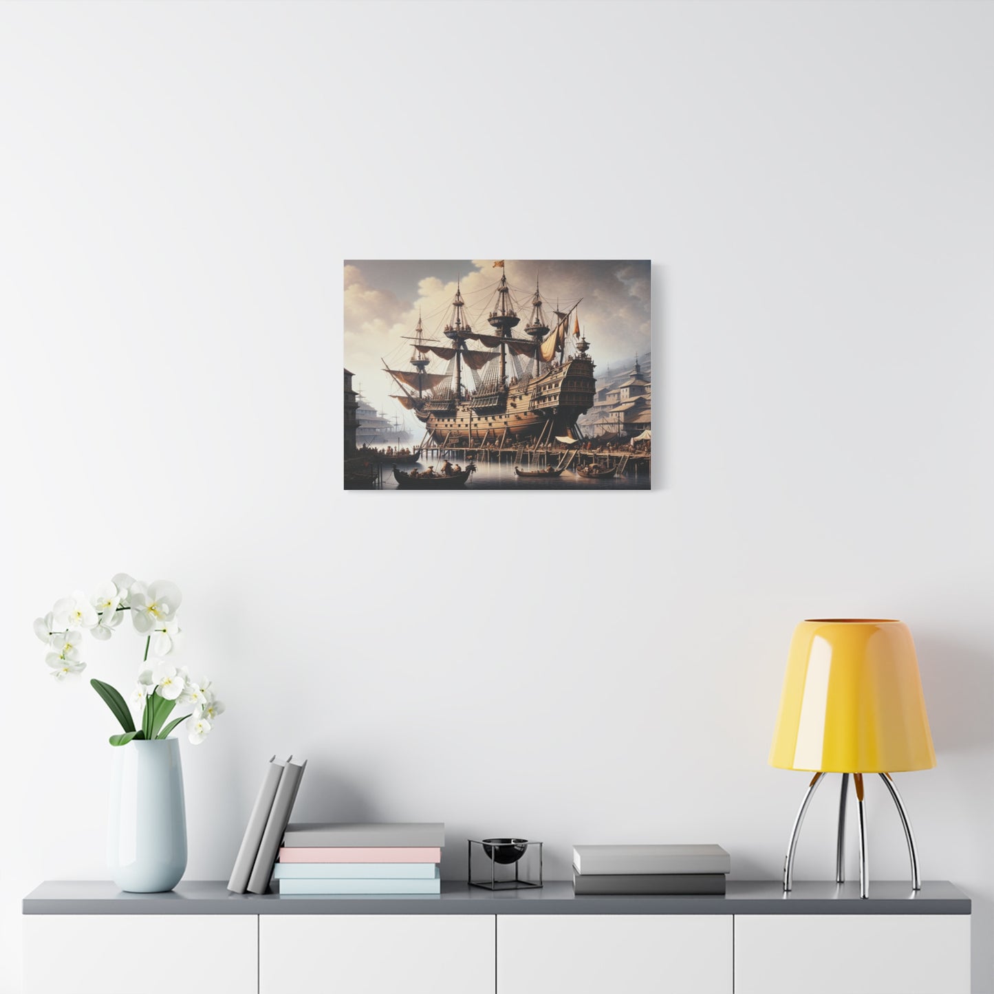 Midieval Harbor Series Canvas Art