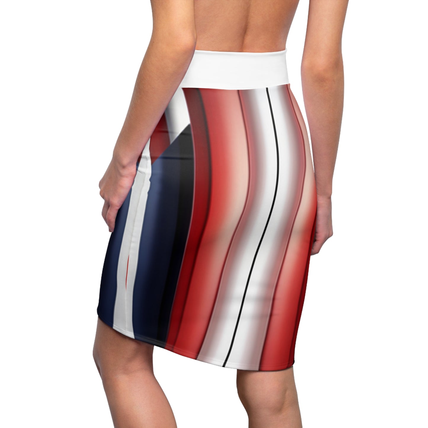 American Flag Inspired Women's Pencil Skirt (AOP)