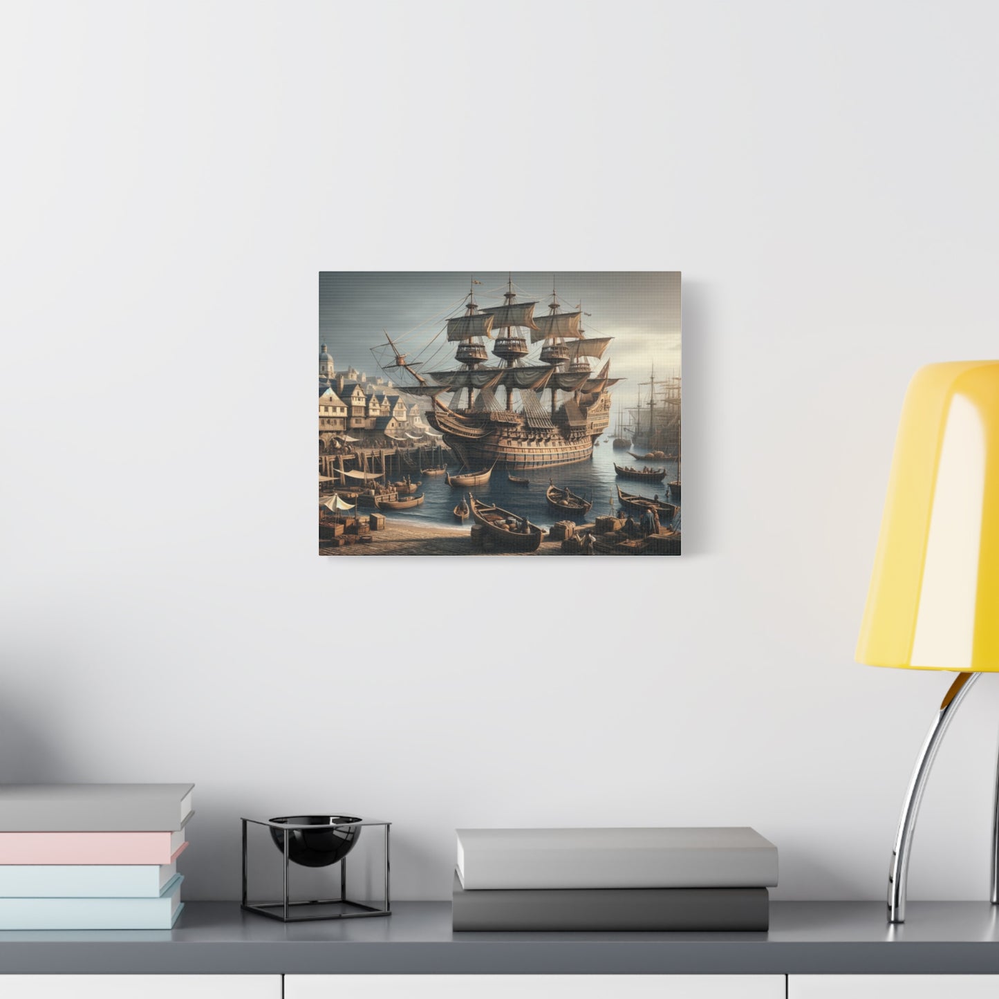 Midieval Harbor Series Canvas Art