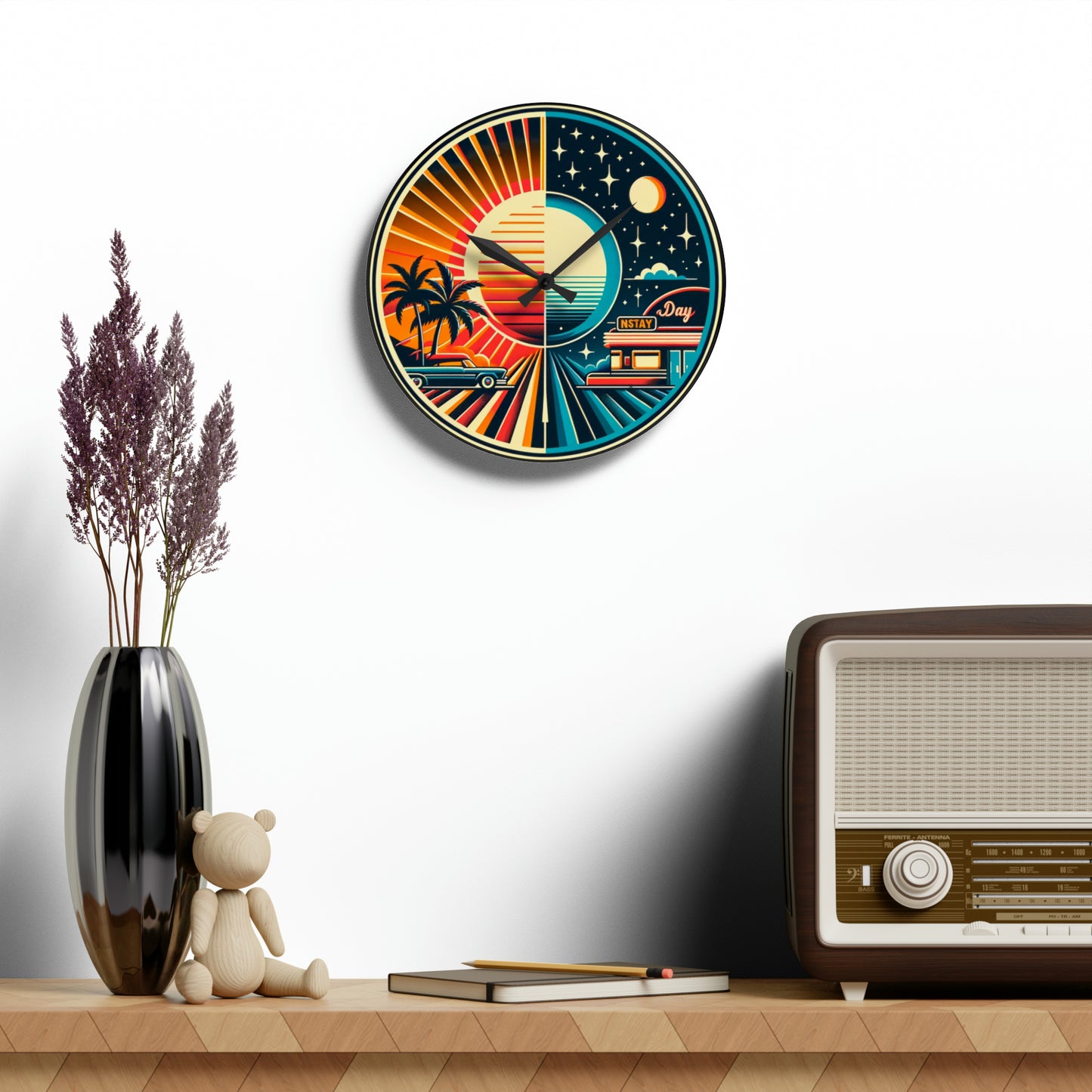 Twilight Diner Acrylic Wall Clock