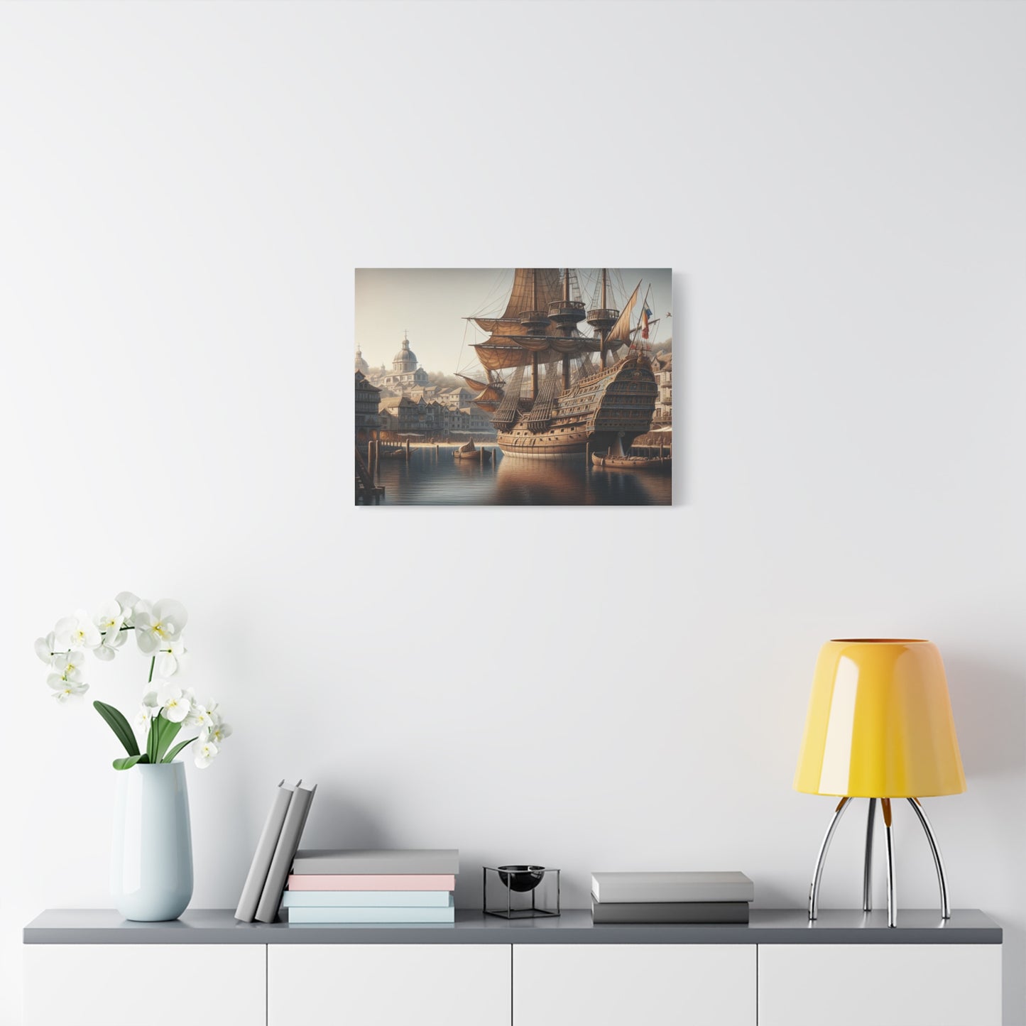 Midieval Harbor Series Canvas Art