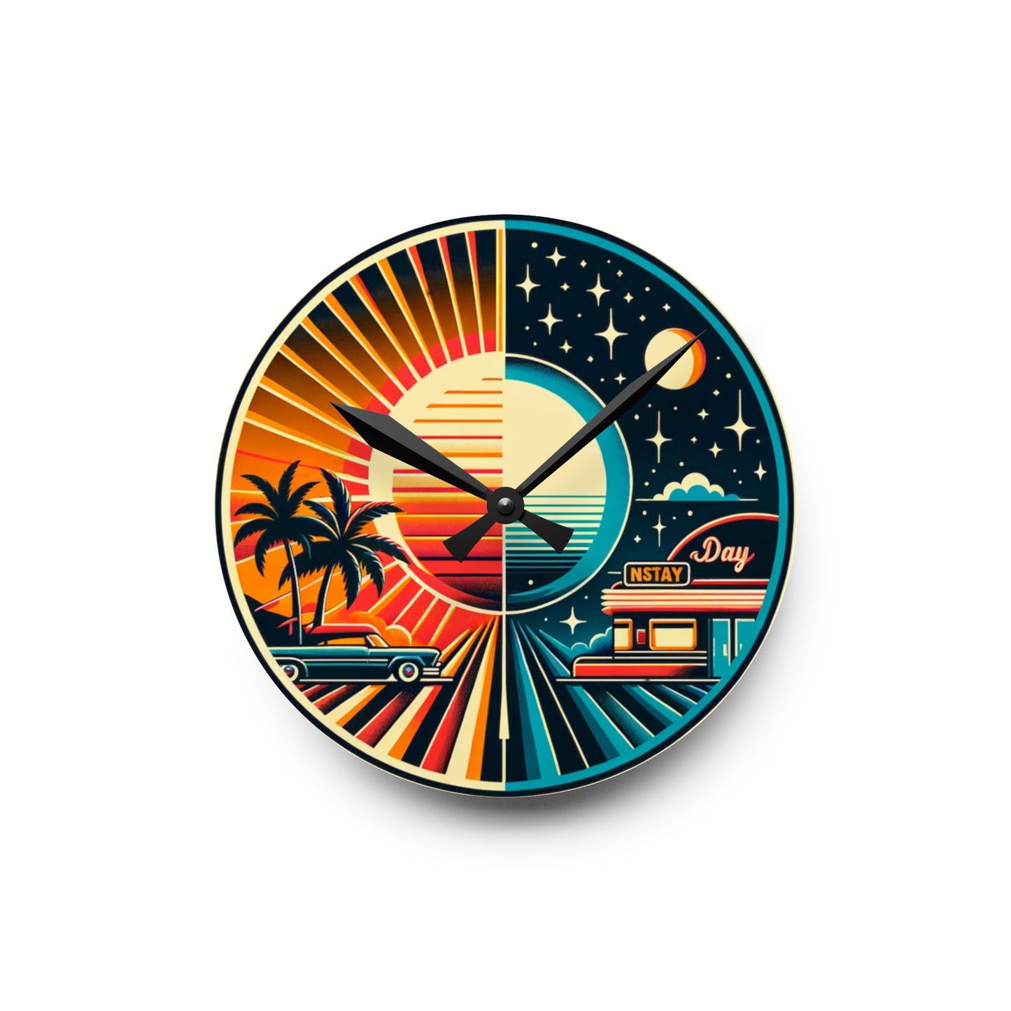 Twilight Diner Acrylic Wall Clock