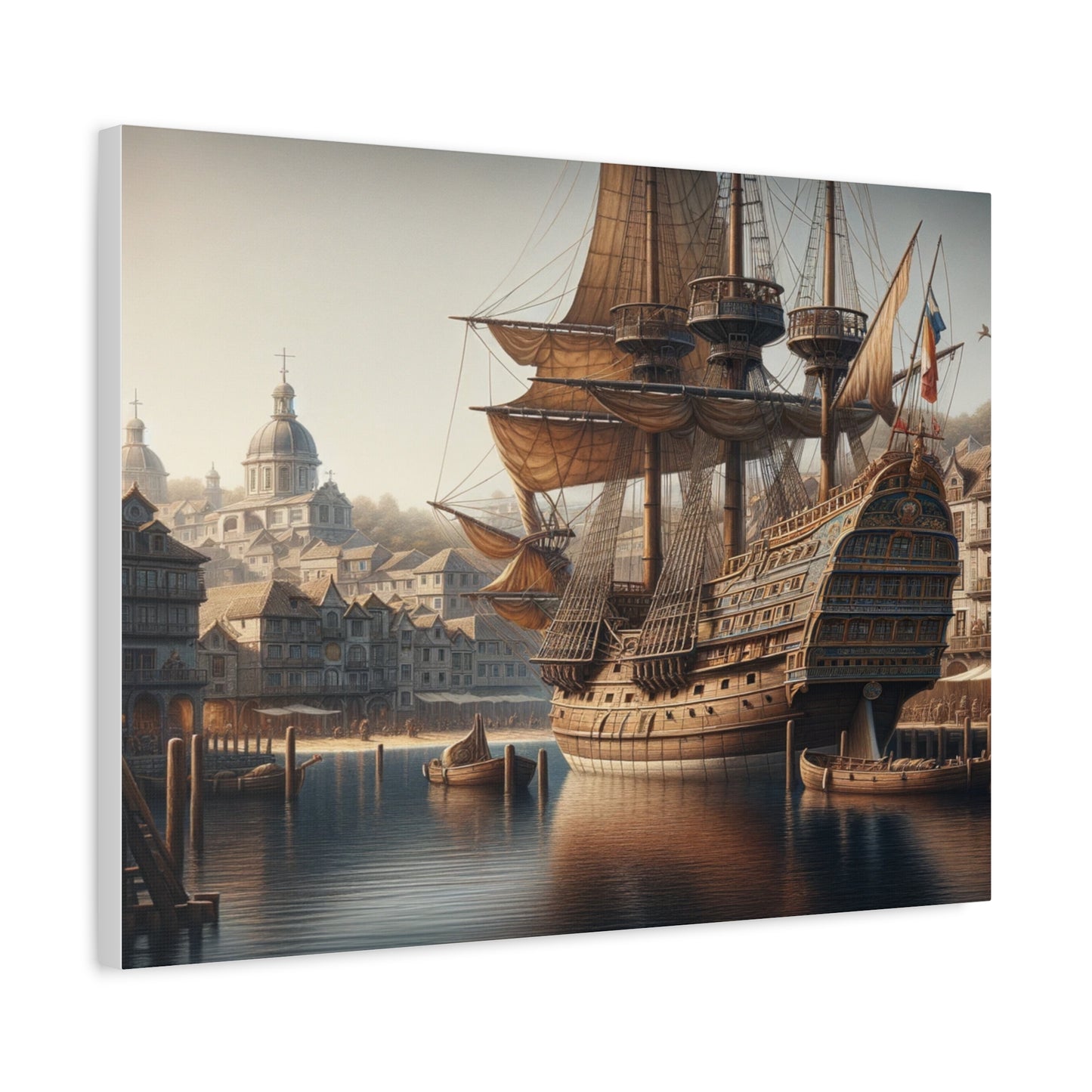 Midieval Harbor Series Canvas Art